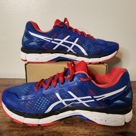 Asics Gel-kayano 22 Mens Blue, Red, White Size 10.5 - Picture 2 of 7